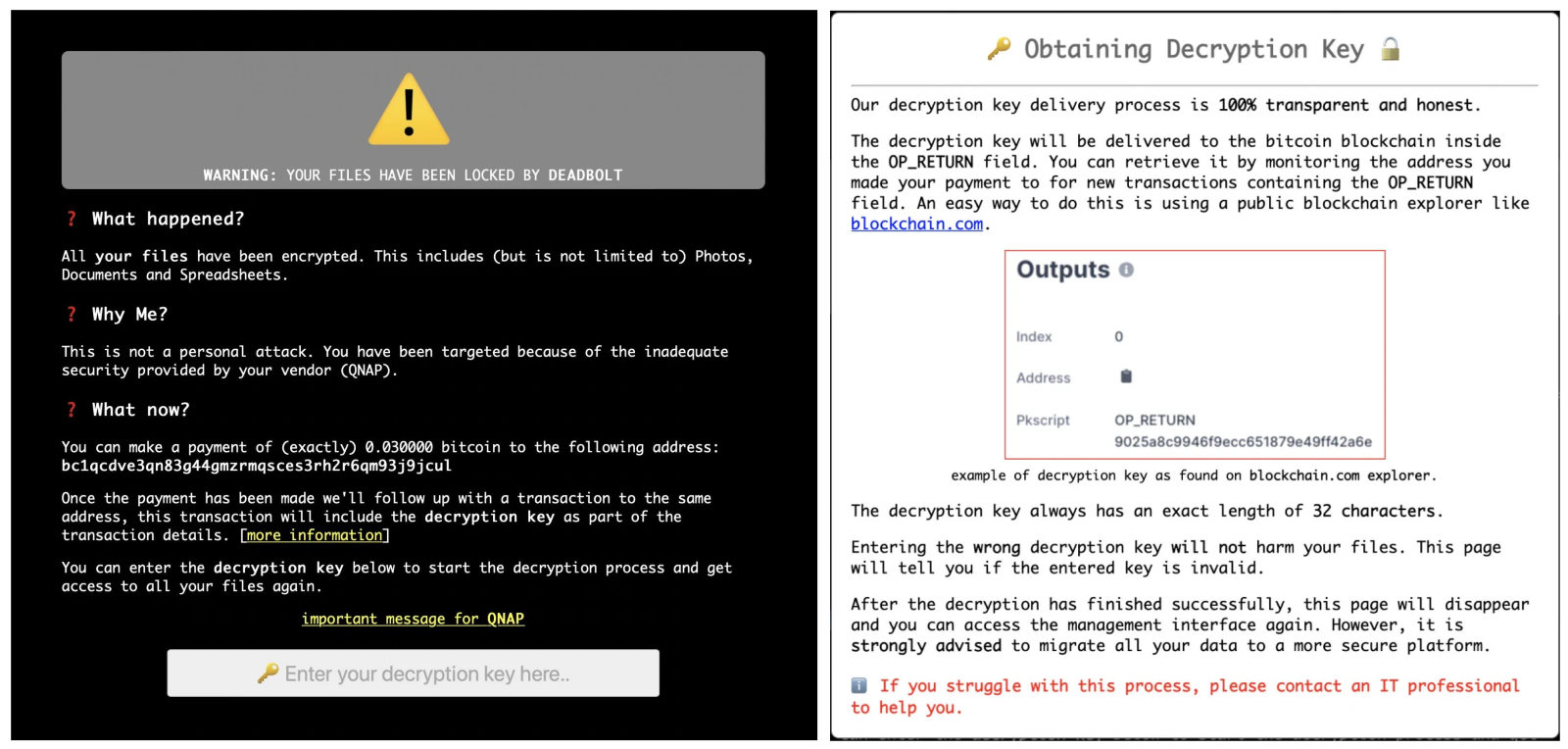 QNAP patches zeroday used in new Deadbolt ransomware attacks